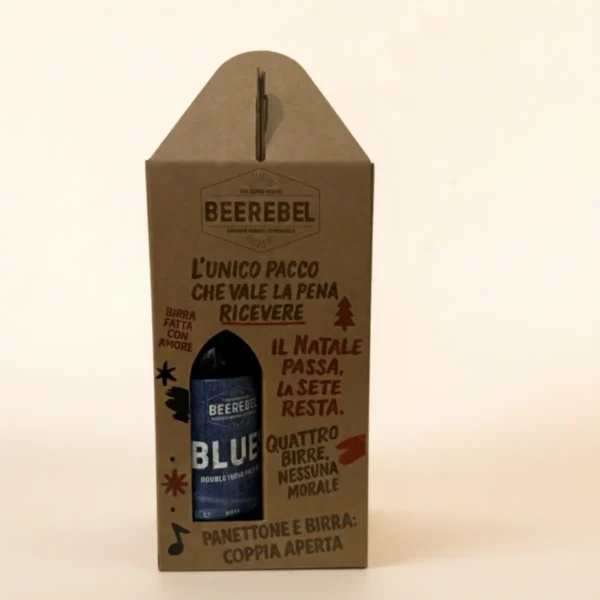 Beerebel Christmas Box – lato con birra BLUES