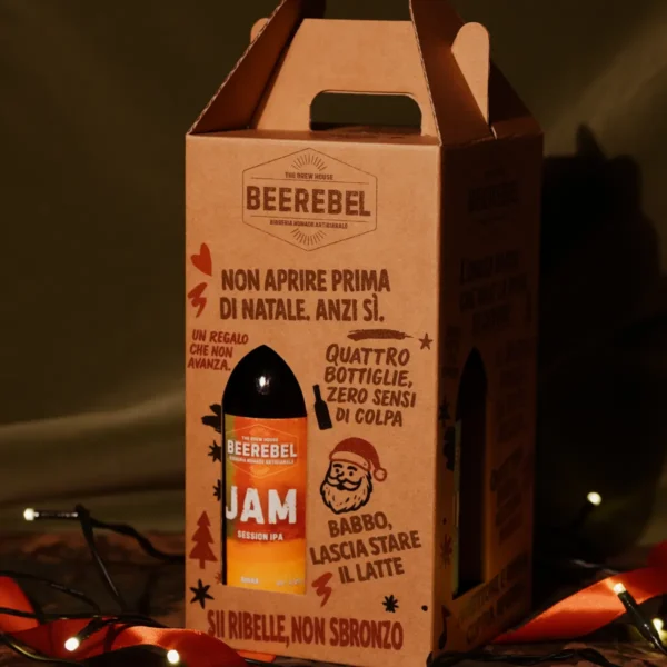 Beerebel Christmas Box – confezione e birre Beerebel con luci di Natale